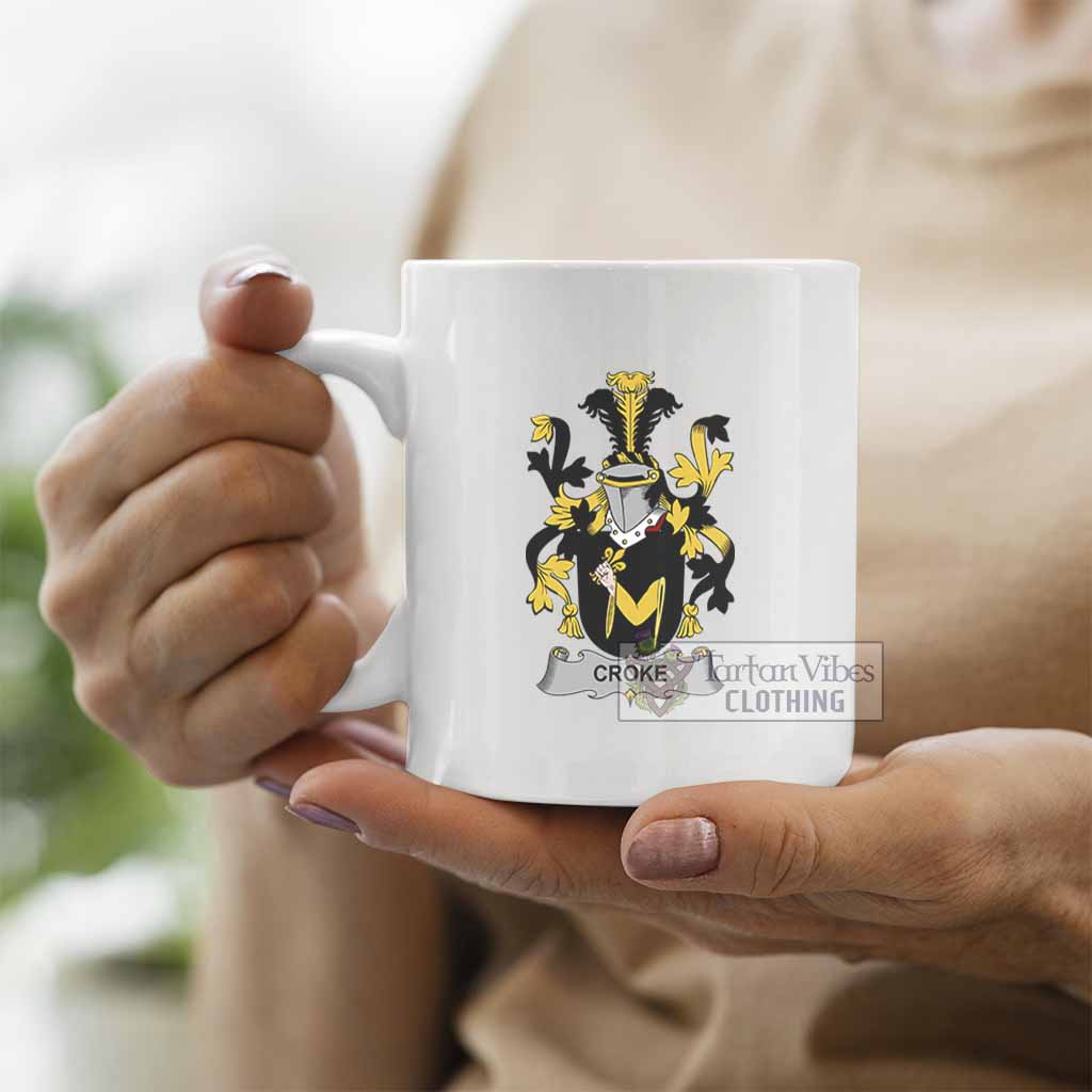 Tartan Vibes Clothing Croke Irish Clan Coat of Arms Ceramic Mug