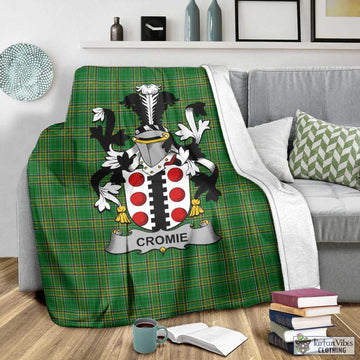 Cromie Irish Clan Tartan Blanket with Coat of Arms