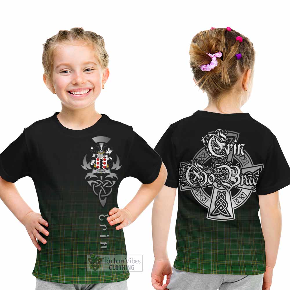 Cromie Irish Clan Kid T-Shirt with Coat of Arms Erin Go Bragh Celtic Inspired - Tartan Vibes Clothing