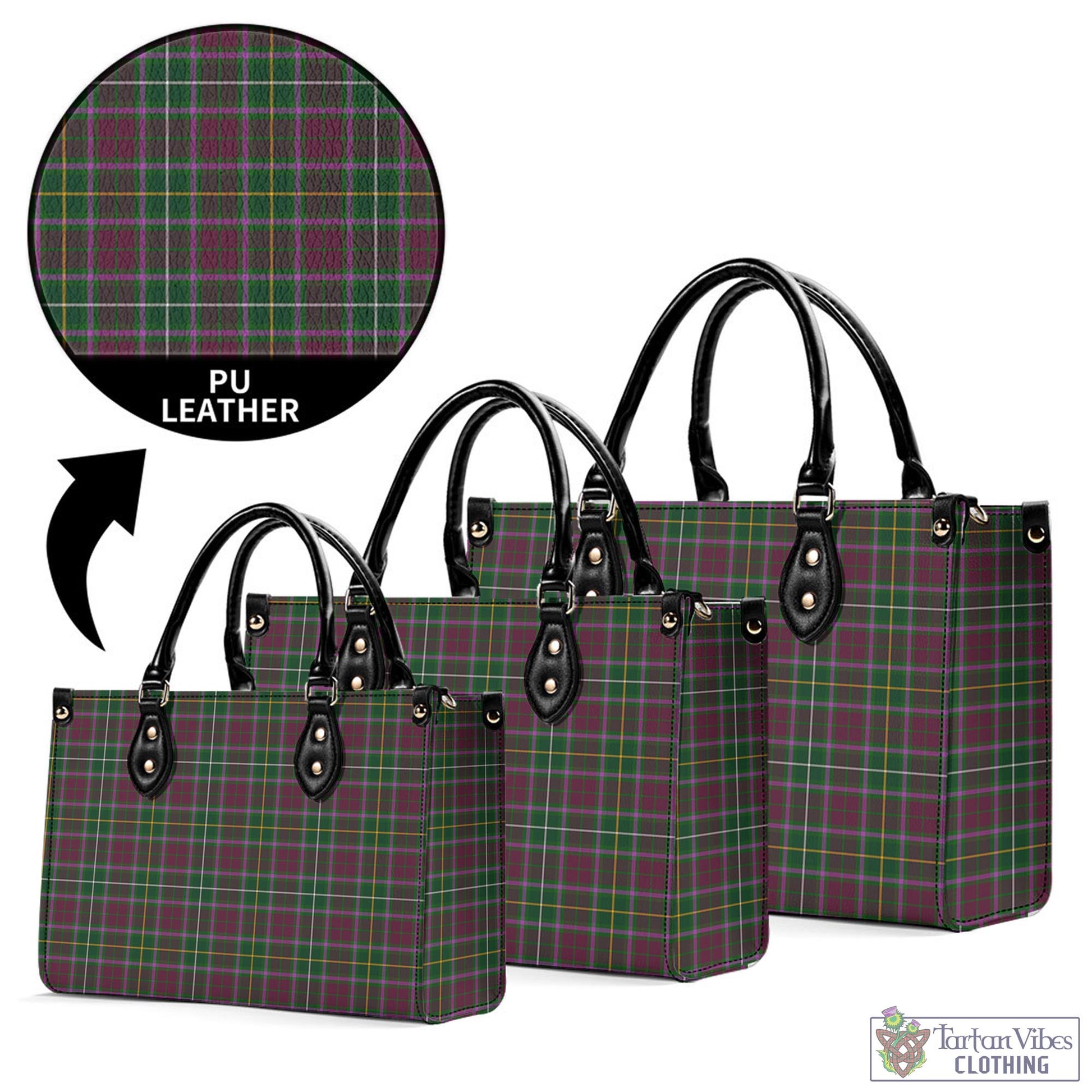 Tartan Vibes Clothing Crosbie Tartan Luxury Leather Handbags