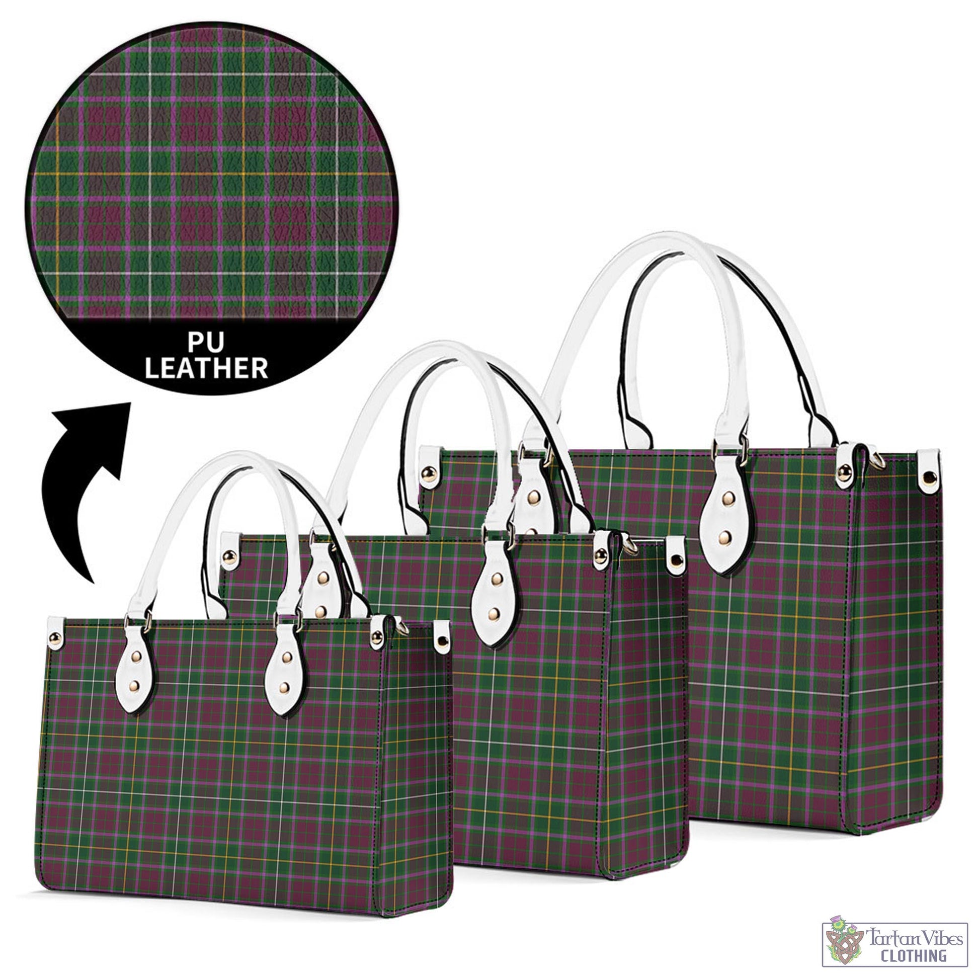 Tartan Vibes Clothing Crosbie Tartan Luxury Leather Handbags