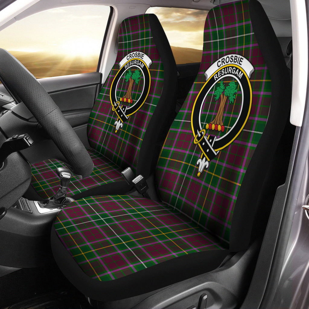 Crosbie Tartan Car Seat Cover with Family Crest One Size - Tartanvibesclothing