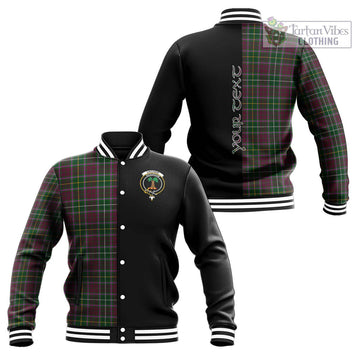 Crosbie Tartan Baseball Jacket with Family Crest and Half Of Me Style