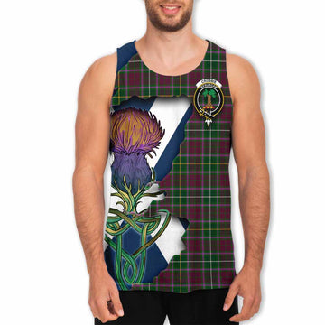 Crosbie Tartan Family Crest Men's Tank Top Scottish Thistle Celtic Inspired Men - Tartan Vibes Clothing