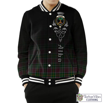 Crosbie Tartan Baseball Jacket Featuring Alba Gu Brath Family Crest Celtic Inspired