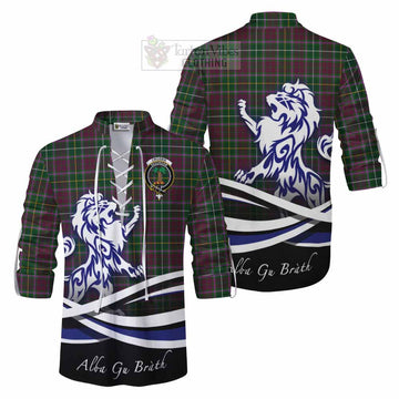 Crosbie Tartan Ghillie Kilt Shirt with Alba Gu Brath Regal Lion Emblem