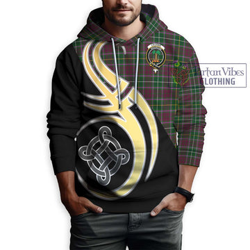 Crosbie Tartan Hoodie with Family Crest and Celtic Symbol Style