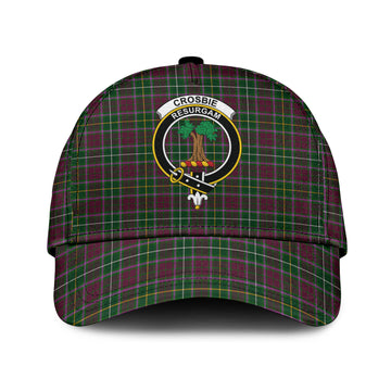 Crosbie Tartan Classic Cap with Family Crest