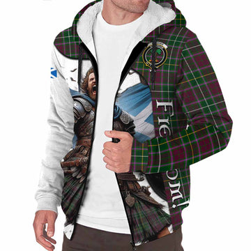 Crosbie Crest Tartan Sherpa Hoodie Inspired by the Freedom of Scottish Warrior