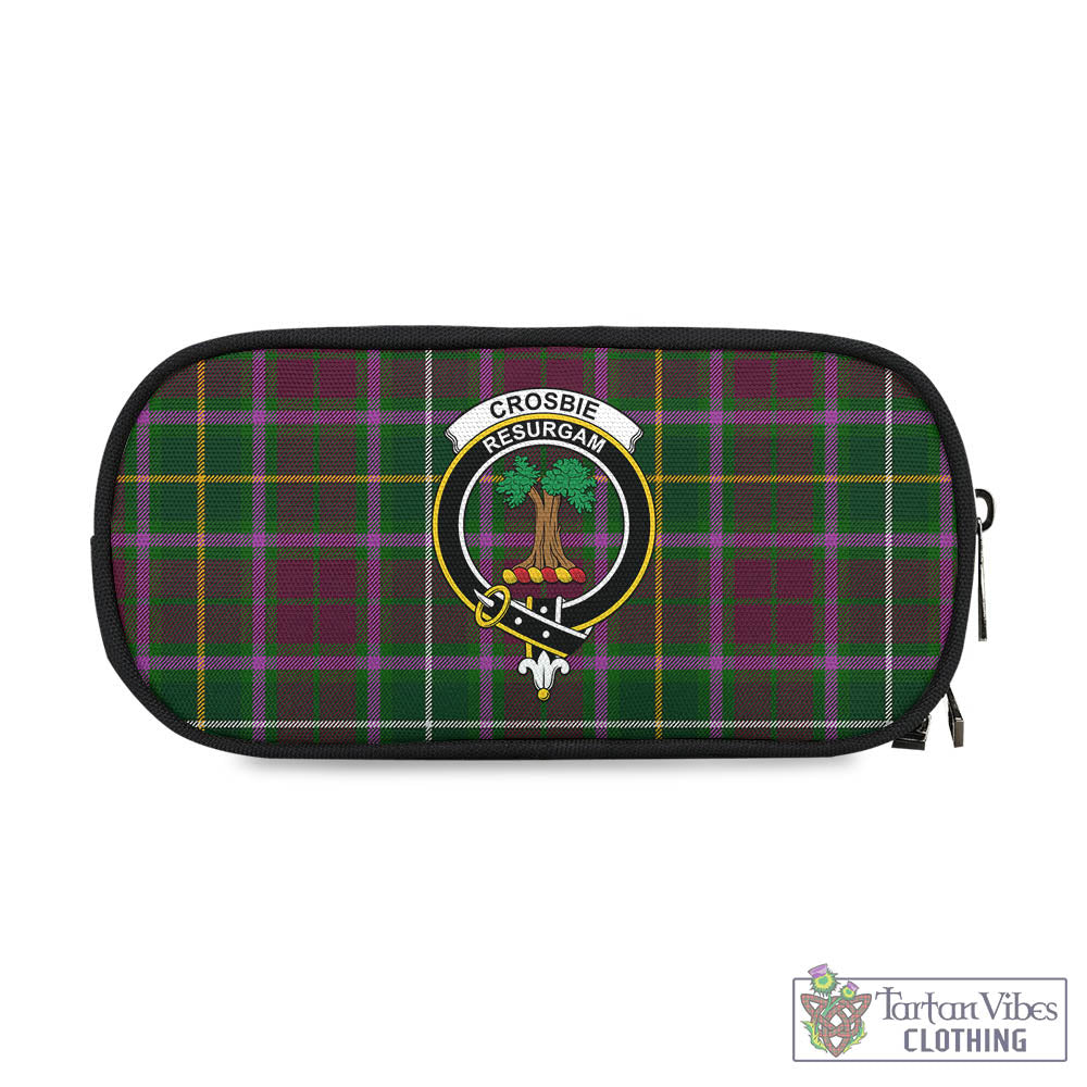 Tartan Vibes Clothing Crosbie Tartan Pen and Pencil Case with Family Crest