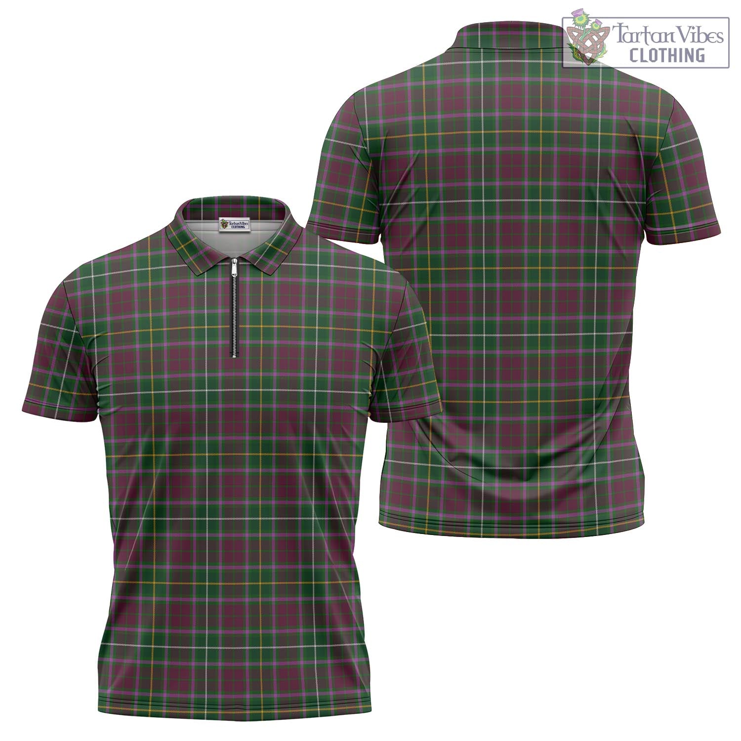 Tartan Vibes Clothing Crosbie Tartan Zipper Polo Shirt