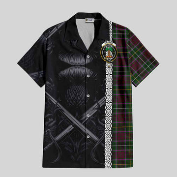 Crosbie Tartan Hawaiian Shirt with Family Crest Cross Sword Thistle Celtic Vibes Kid - Tartan Vibes Clothing
