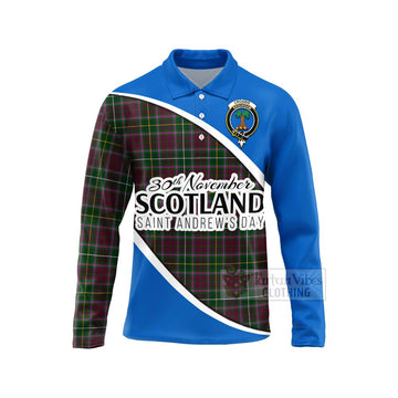 Crosbie Family Crest Tartan Long Sleeve Polo Shirt Celebrate Saint Andrew's Day in Style