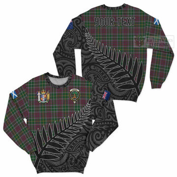 Crosbie Crest Tartan Sweatshirt with New Zealand Silver Fern Half Style