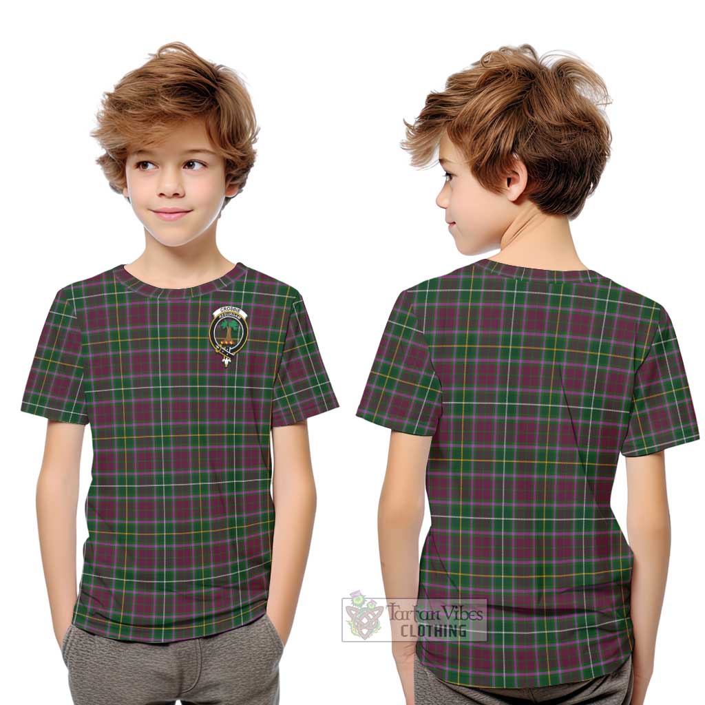 Tartan Vibes Clothing Crosbie Tartan Kid T-Shirt with Family Crest