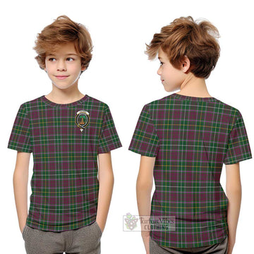 Crosbie Tartan Kid T-Shirt with Family Crest