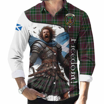 Crosbie Crest Tartan Long Sleeve Button Shirt Inspired by the Freedom of Scottish Warrior