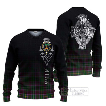 Crosbie Tartan Ugly Sweater Featuring Alba Gu Brath Family Crest Celtic Inspired