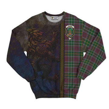 Crosbie Tartan Family Crest Sweatshirt Alba Gu Brath Be Brave Lion Ancient Style Unisex - Tartan Vibes Clothing