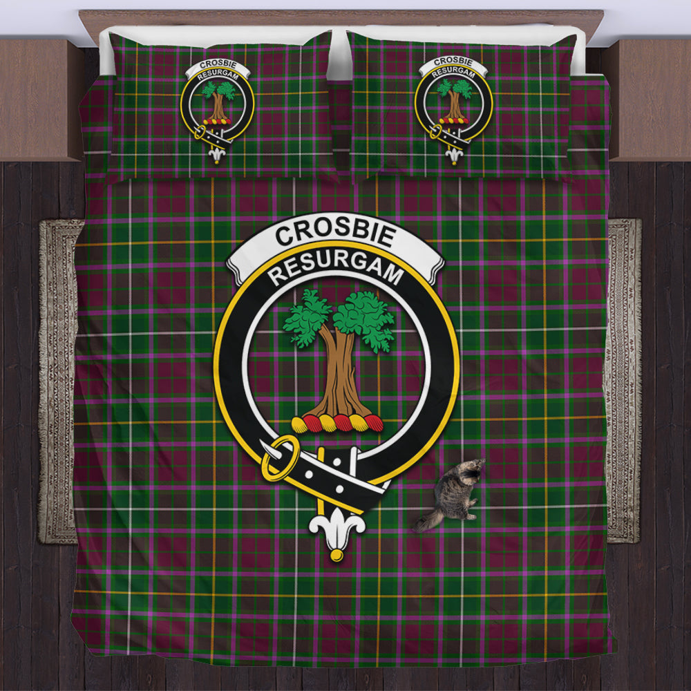 crosbie-tartan-bedding-set-with-family-crest