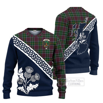 Crosbie Tartan Ugly Sweater Featuring Thistle and Scotland Map