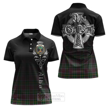 Crosbie Tartan Women's Polo Shirt Featuring Alba Gu Brath Family Crest Celtic Inspired