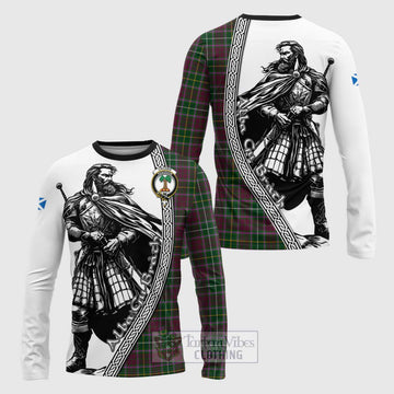 Crosbie Tartan Clan Crest Long Sleeve T-Shirt with Highlander Warrior Celtic Style