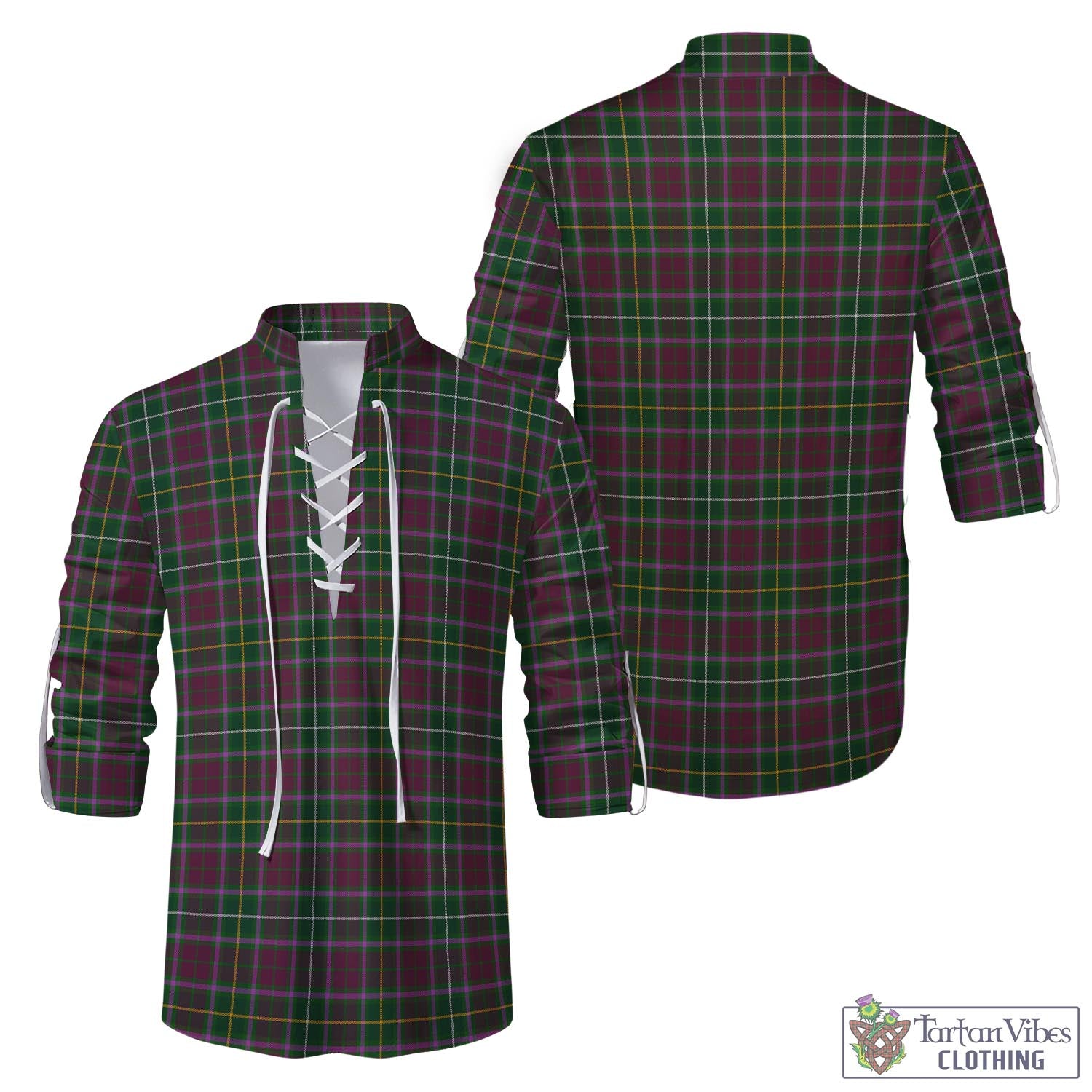 Tartan Vibes Clothing Crosbie Tartan Men's Scottish Traditional Jacobite Ghillie Kilt Shirt