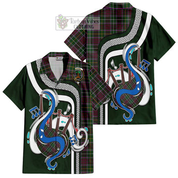 Crosbie Tartan Short Sleeve Button Shirt with Epic Bagpipe Style