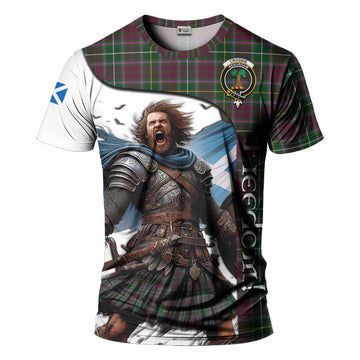 Crosbie Crest Tartan T-Shirt Inspired by the Freedom of Scottish Warrior