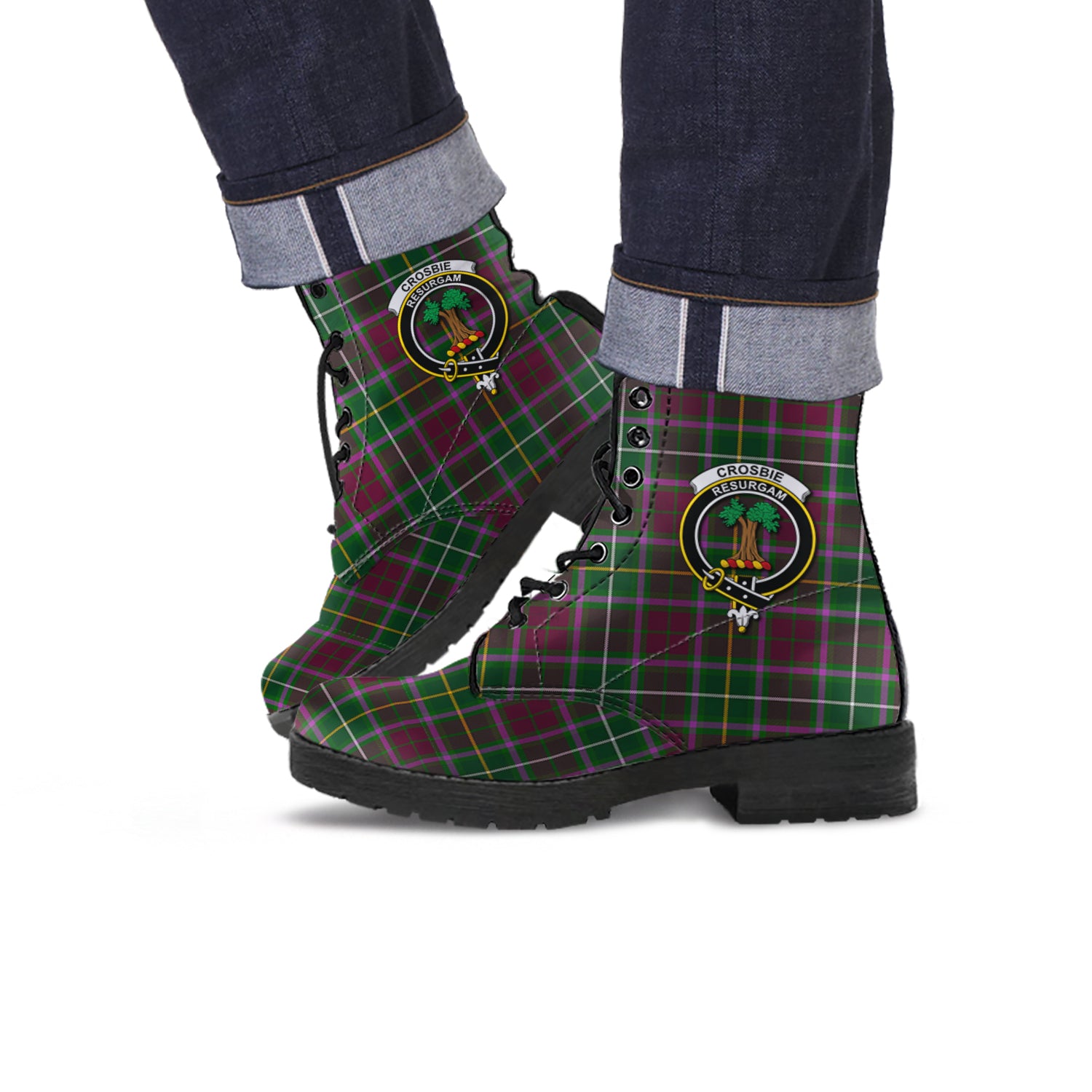 crosbie-tartan-leather-boots-with-family-crest