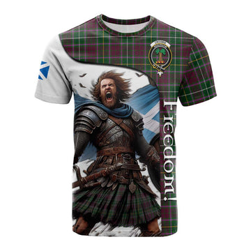 Crosbie Crest Tartan Cotton T-shirt Inspired by the Freedom of Scottish Warrior