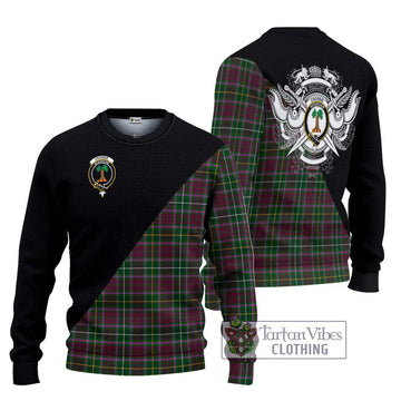 Crosbie Tartan Ugly Sweater with Family Crest and Military Logo Style