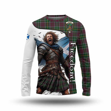 Crosbie Crest Tartan Long Sleeve T-Shirt Inspired by the Freedom of Scottish Warrior