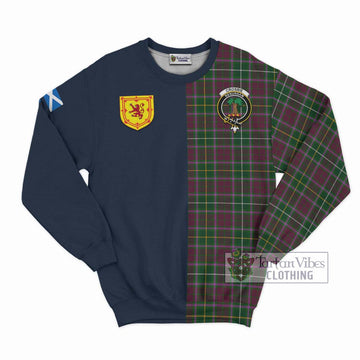 Crosbie Tartan Sweatshirt with Scottish Lion Royal Arm Half Style