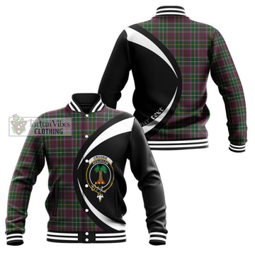 Crosbie Tartan Baseball Jacket with Family Crest Circle Style