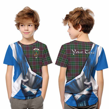 Crosbie Tartan Kid T-Shirt with Family Crest Scotland Patriotic Style