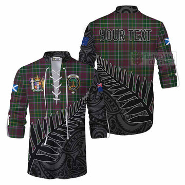 Crosbie Crest Tartan Ghillie Kilt Shirt with New Zealand Silver Fern Half Style