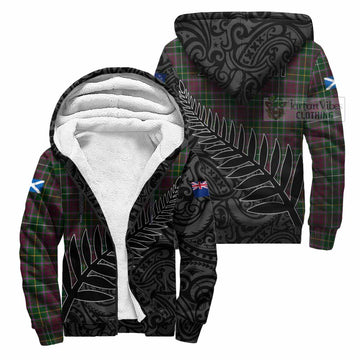 Crosbie Crest Tartan Sherpa Hoodie with New Zealand Silver Fern Half Style