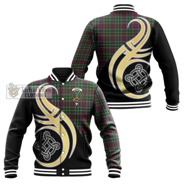 Crosbie Tartan Baseball Jacket with Family Crest and Celtic Symbol Style