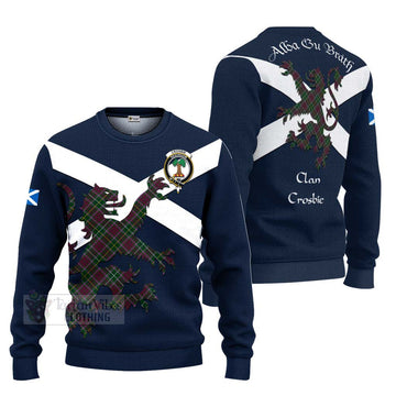 Crosbie Tartan Lion Rampant Ugly Sweater Proudly Display Your Heritage with Alba Gu Brath and Clan Name