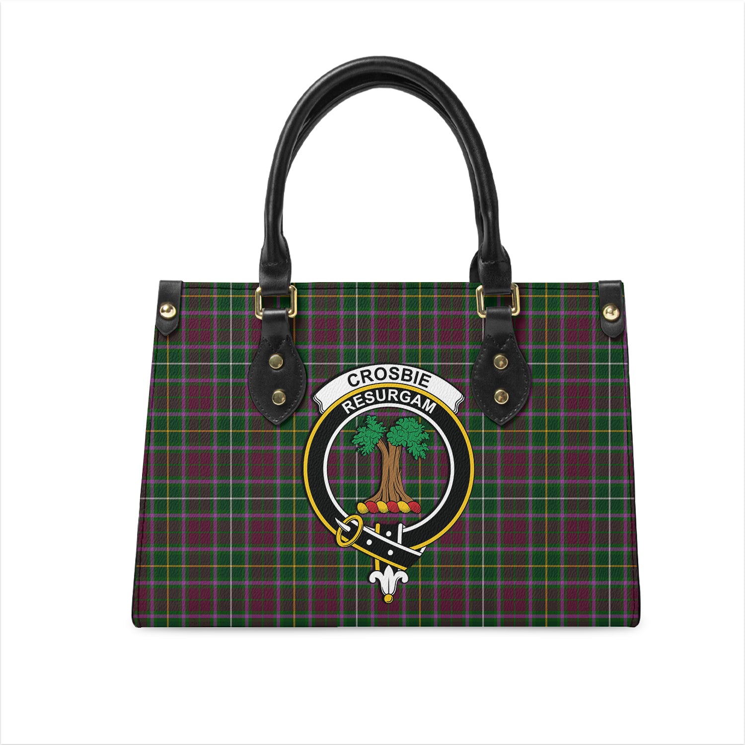 crosbie-tartan-leather-bag-with-family-crest