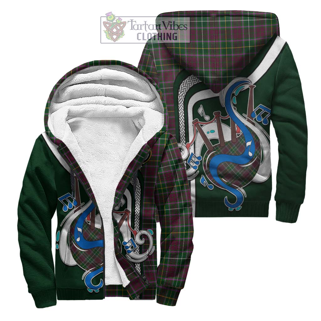 Tartan Vibes Clothing Crosbie Tartan Sherpa Hoodie with Epic Bagpipe Style