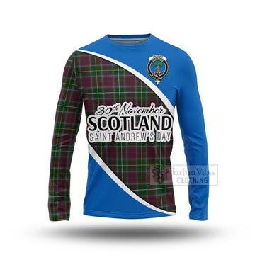 Crosbie Family Crest Tartan Long Sleeve T-Shirt Celebrate Saint Andrew's Day in Style