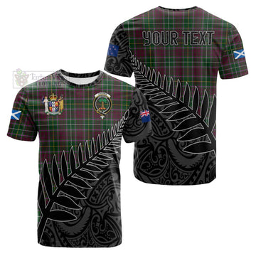 Crosbie Crest Tartan Cotton T-shirt with New Zealand Silver Fern Half Style