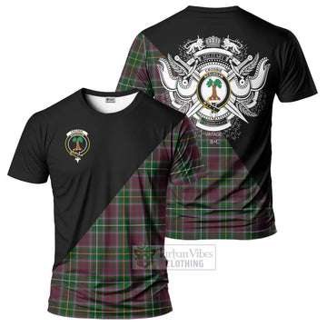 Crosbie Tartan T-Shirt with Family Crest and Military Logo Style