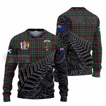 Crosbie Crest Tartan Knitted Sweater with New Zealand Silver Fern Half Style