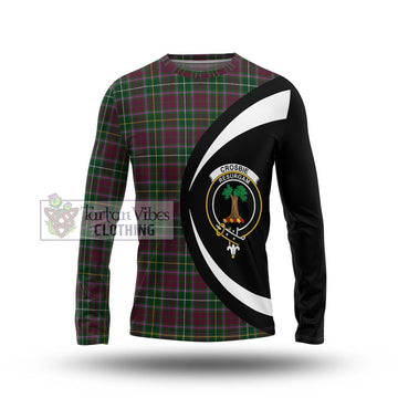 Crosbie Tartan Long Sleeve T-Shirt with Family Crest Circle Style