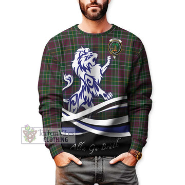 Crosbie Tartan Sweatshirt with Alba Gu Brath Regal Lion Emblem