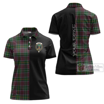 Crosbie Tartan Women's Polo Shirt with Family Crest and Half Of Me Style